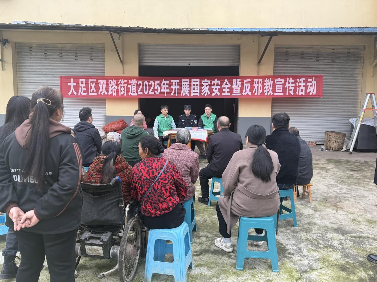双路街道开展国安防邪宣传活动